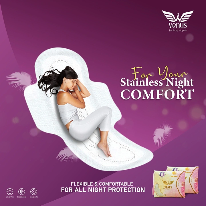 Period Care & Feminine Hygiene creative ad: Pad becomes a visual seat for night comfort