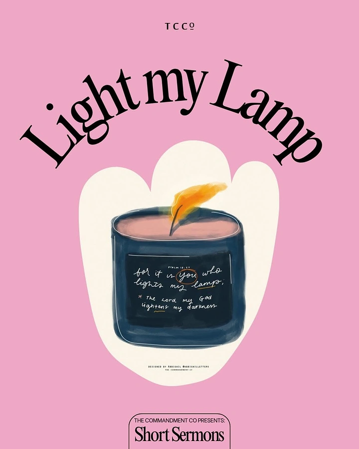 Candles & Home Fragrance creative ad: 'Light my Lamp' pun, flame-shaped frame