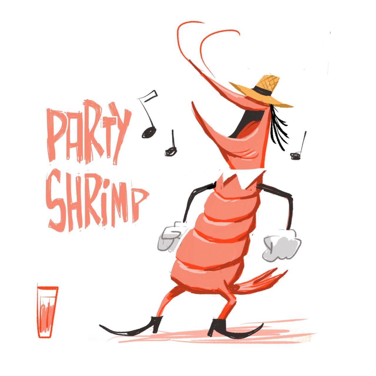 Instagram post: Dancing shrimp character creates playful offer