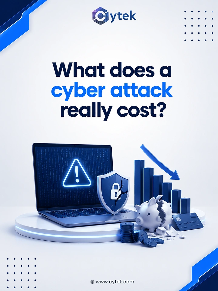 Cybersecurity Companies creative ad: Cost visualized through falling chart