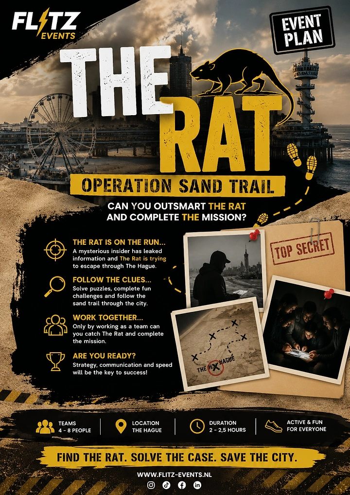 Escape Rooms creative ad: Rat hunt turns escape mission into poster
