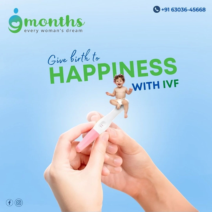 IVF & Fertility Clinics creative ad: Baby sitting on pregnancy test stick