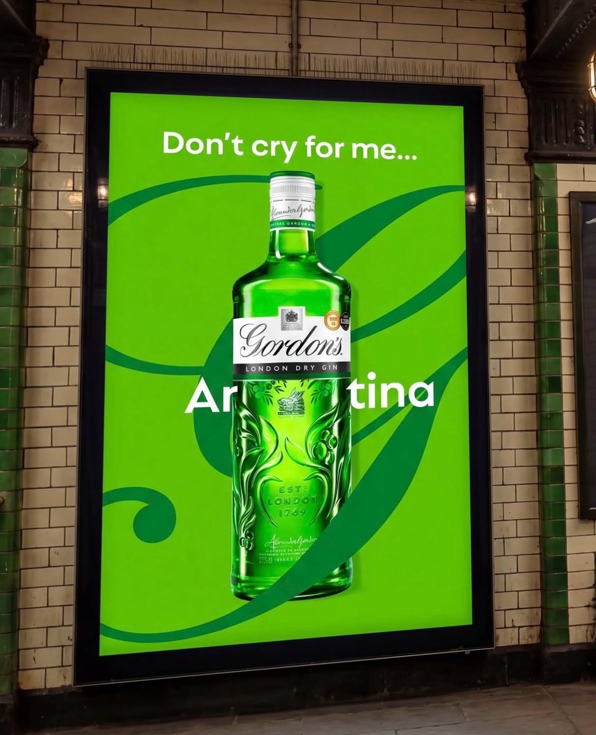 Instagram post: Clever Argentina pun drives gin poster