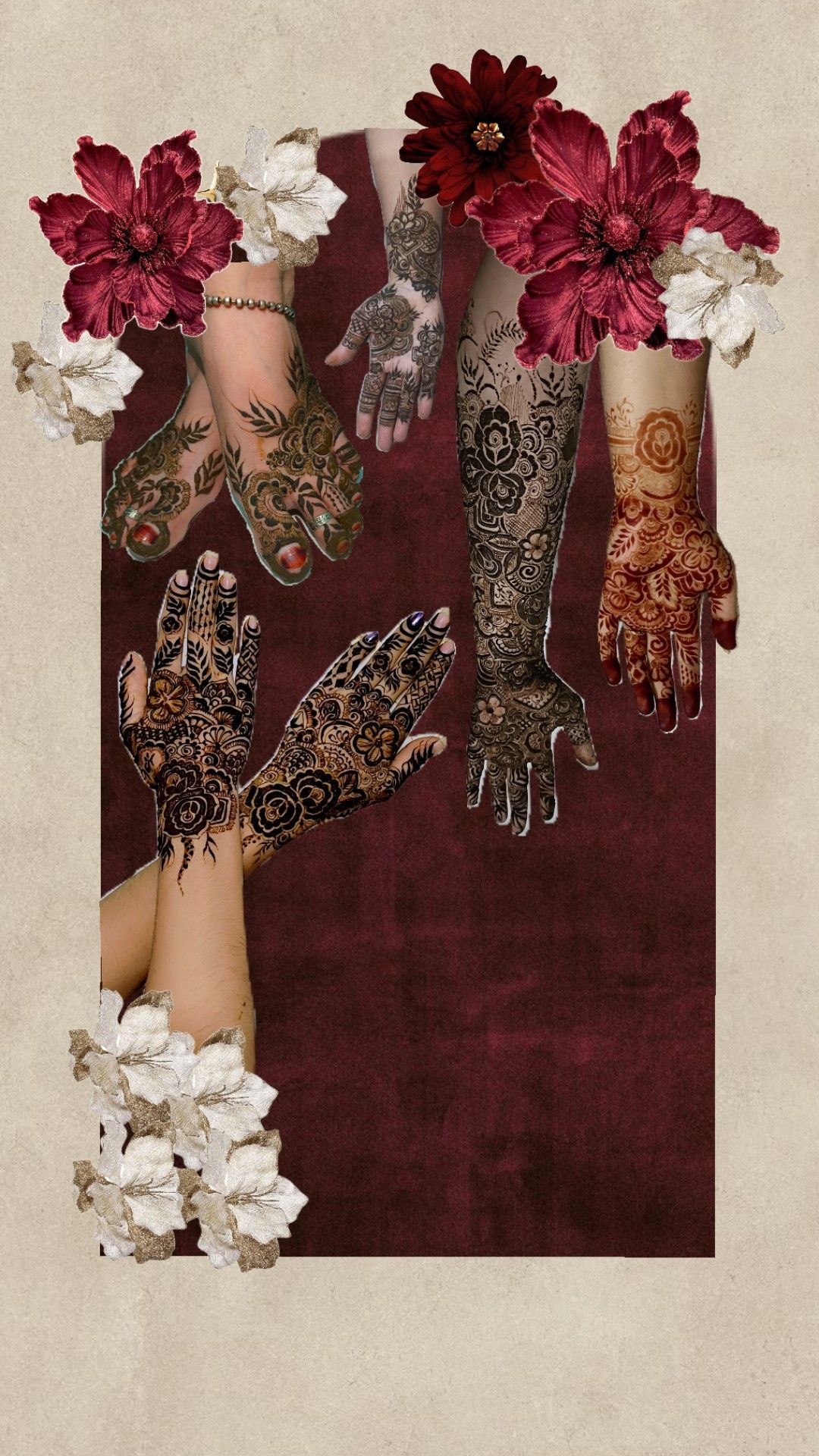 Story: Floral frame turns henna hands into display