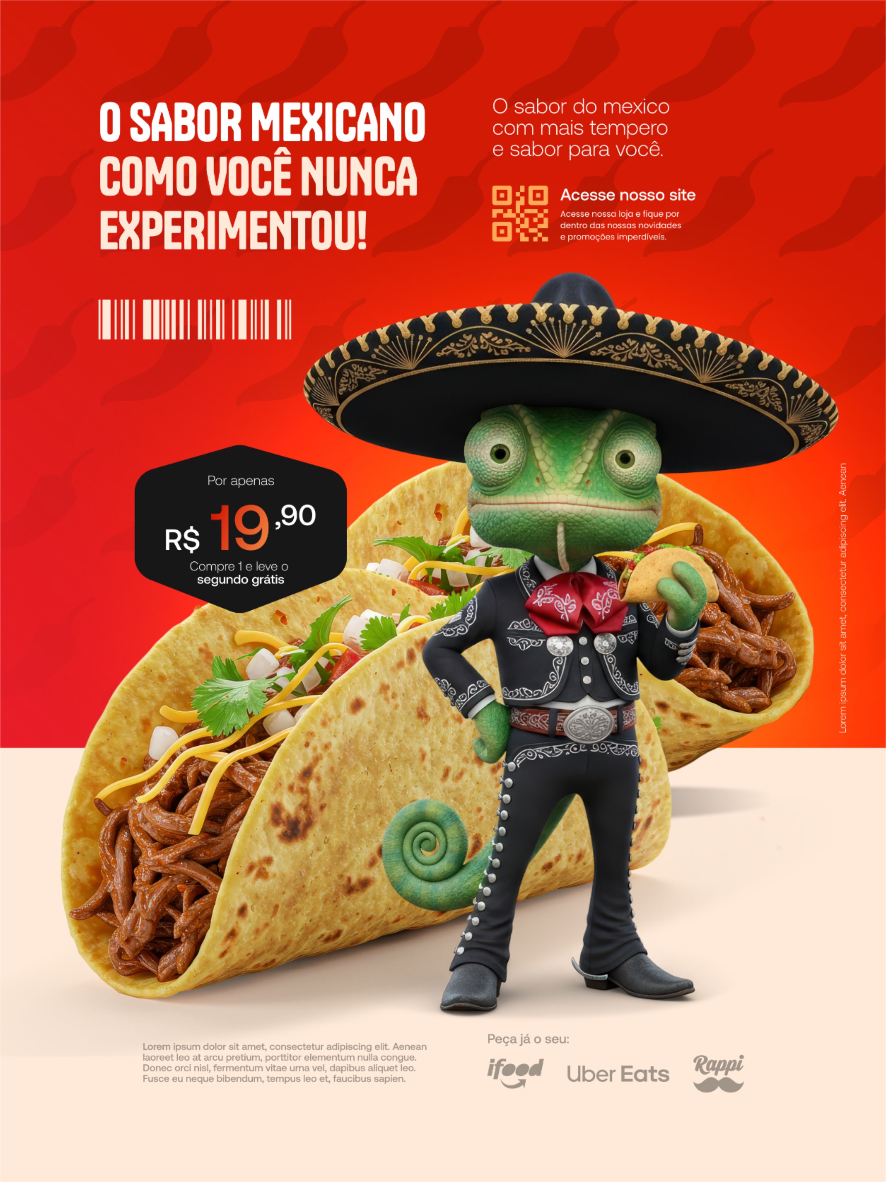 Instagram post: Chameleon mariachi product mascot