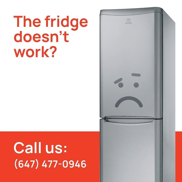 Appliance Repair creative ad: Sad fridge face creates memorable repair metaphor