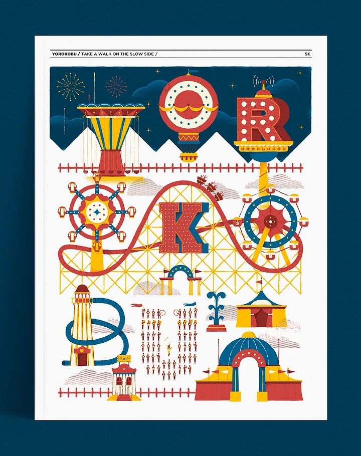 Amusement & Water Parks creative ad: Rides spell out letters