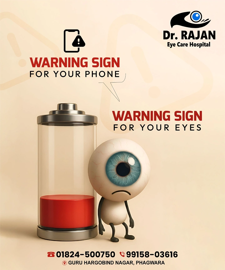 Opticians & Eye Care creative ad: Low phone battery as tired eyeball