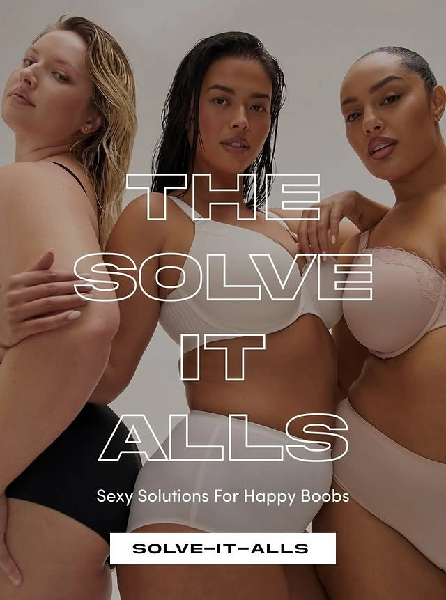 Plus-Size Fashion creative ad: Strong lingerie campaign with clever solution framing
