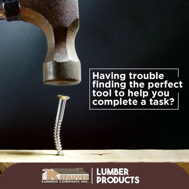 Carpenters & Woodwork creative ad: Hammer hits screw: wrong tool metaphor