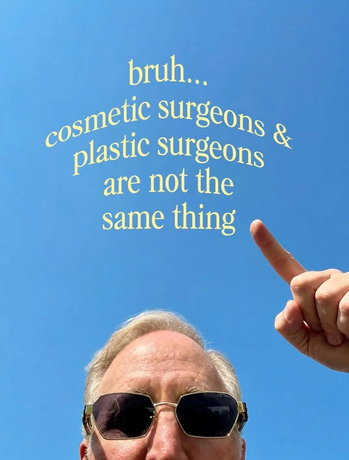 Plastic Surgery Clinics creative ad: Witty surgeon distinction copy