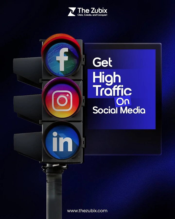 Agency creative ad: Social icons as traffic light pun