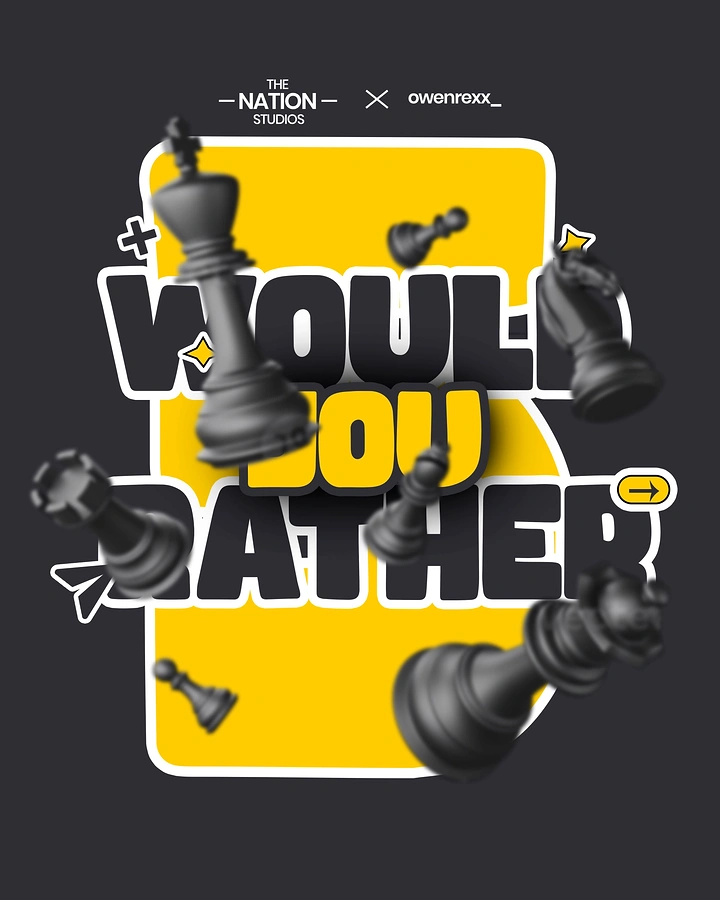 Board Games & Game Cafes creative ad: Chess pieces crash into bold typography