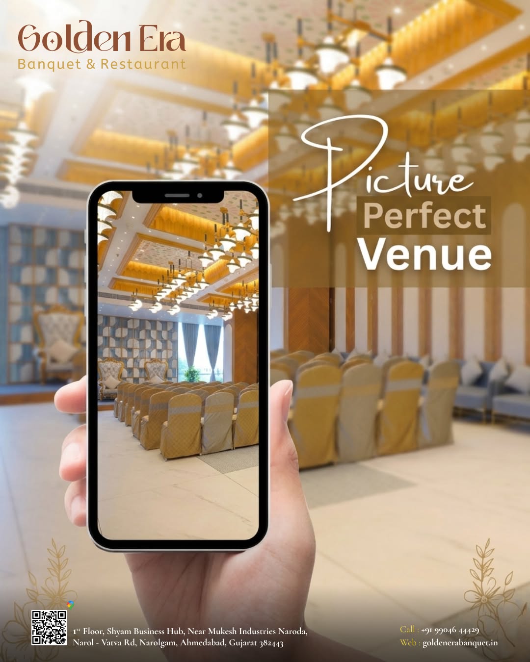 Instagram post: Phone frames venue: 'Picture Perfect' pun
