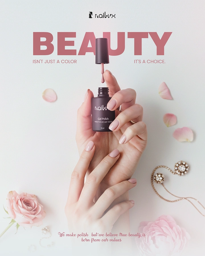 Nail Salons creative ad: Polish bottle becomes letter in BEAUTY