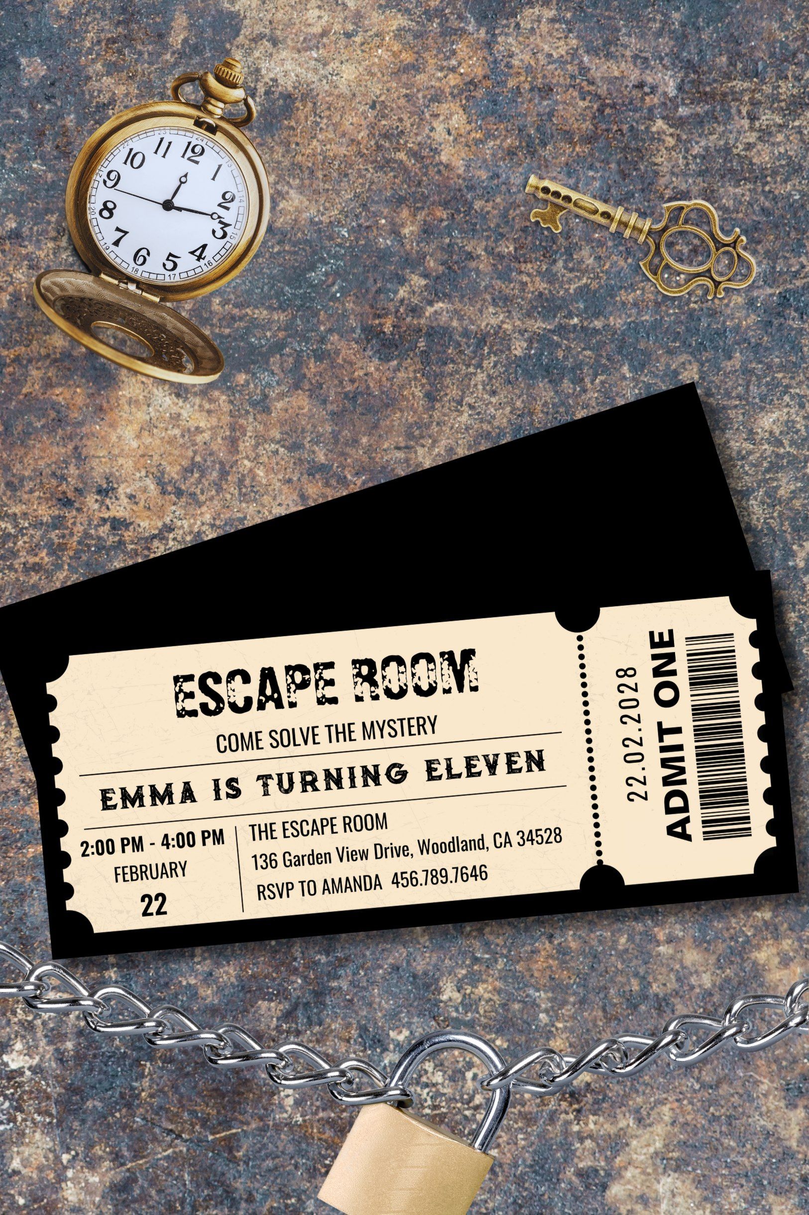 Story: Escape ticket staged with puzzle props