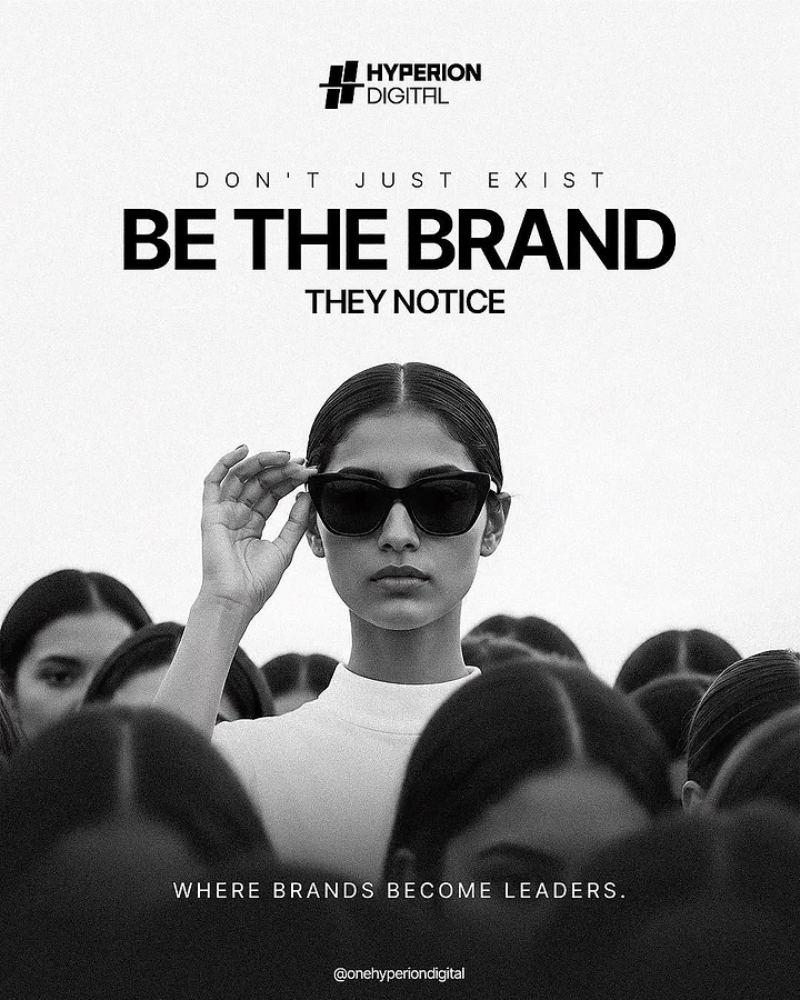 Agency creative ad: Standout figure in crowd, brand visibility