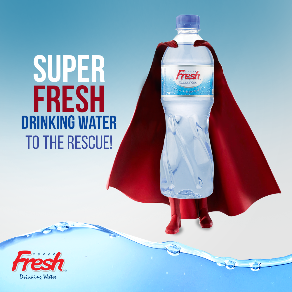 Instagram post: Bottle transformed into superhero