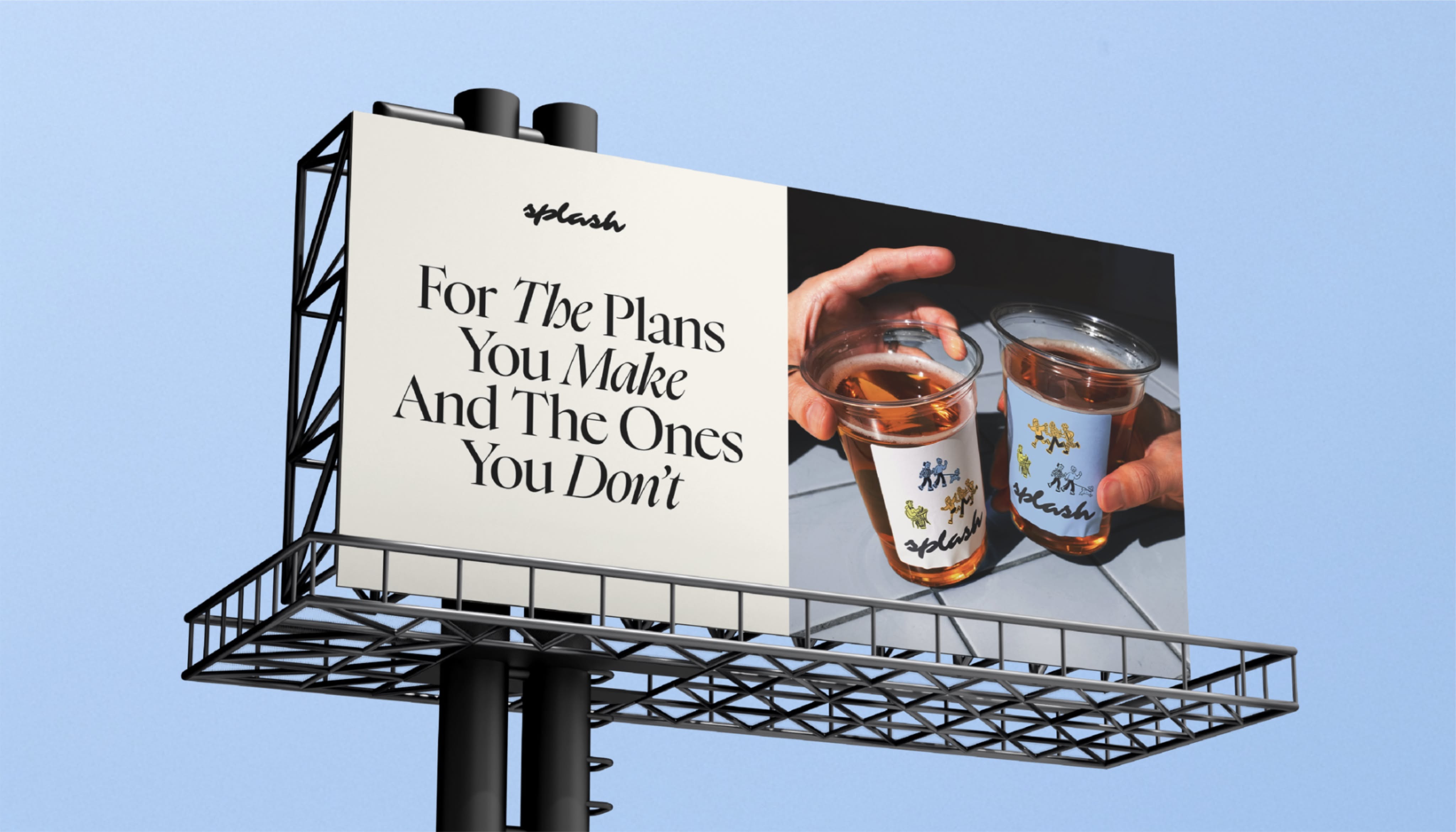 Banner: Witty plans copy gives billboard memorable tension