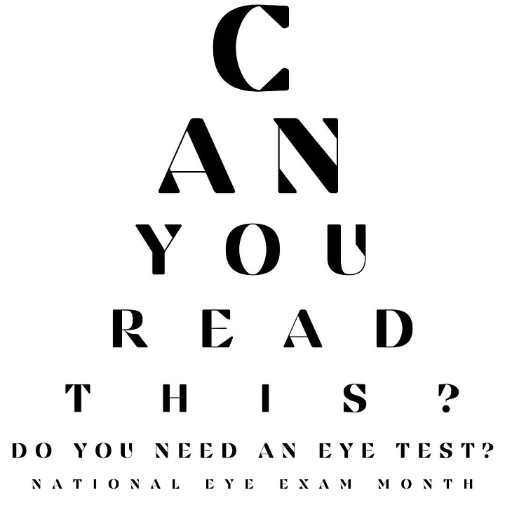 Opticians & Eye Care creative ad: Headline set as Snellen eye chart