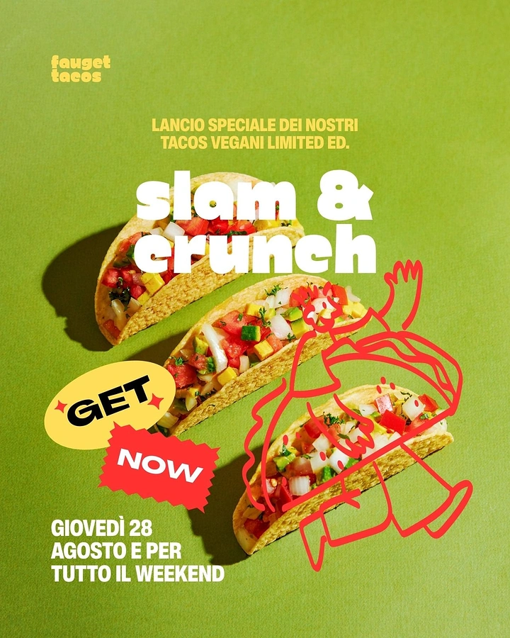 Mexican Restaurants creative ad: Luchador-style slam-and-crunch idea