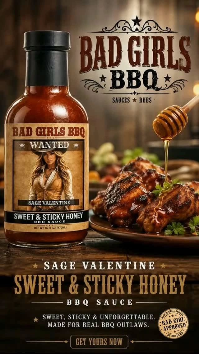 BBQ & Grill Restaurants creative ad: Wanted-poster framing for BBQ sauce