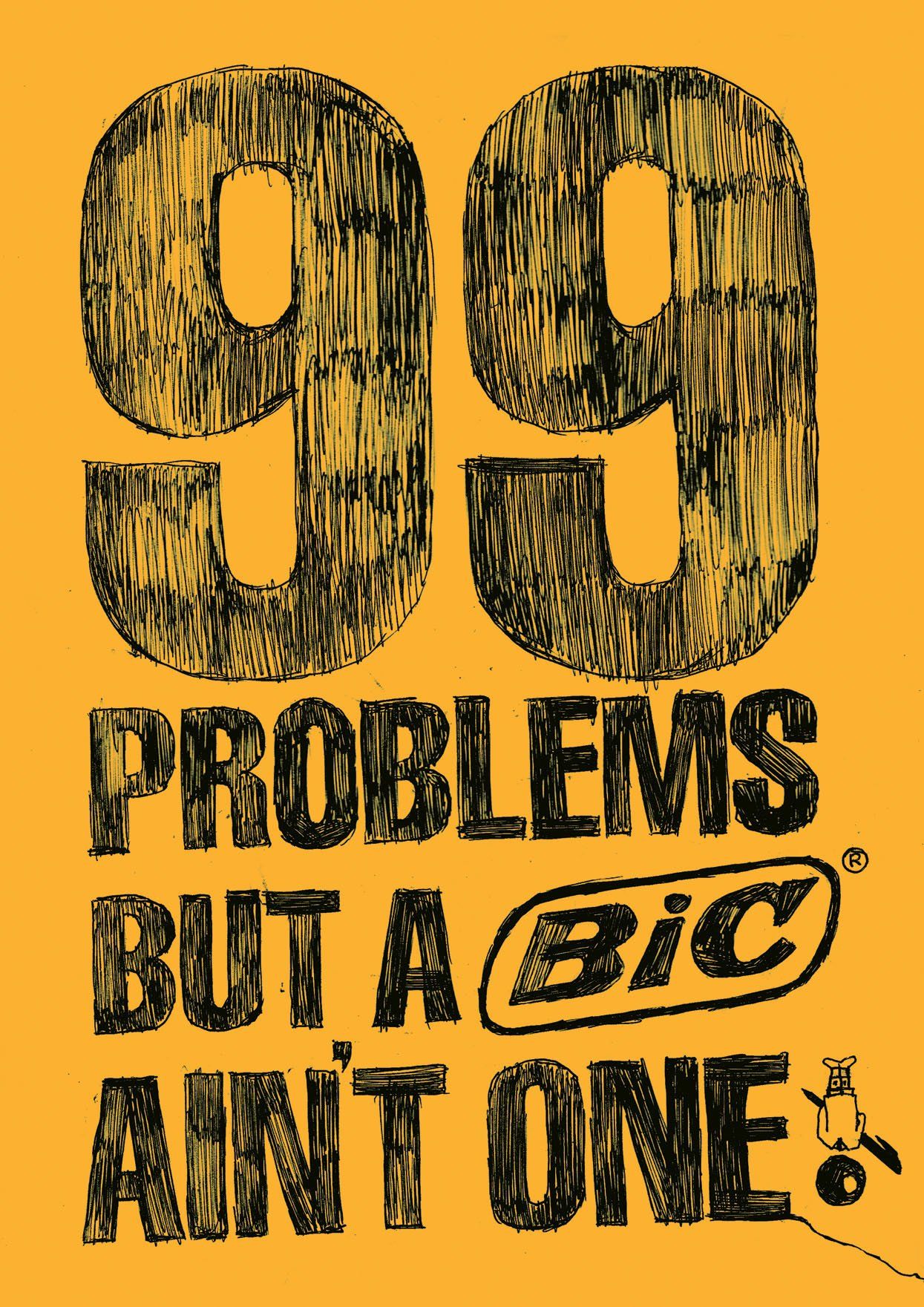 Story: Sharp 99 Problems copy and typography