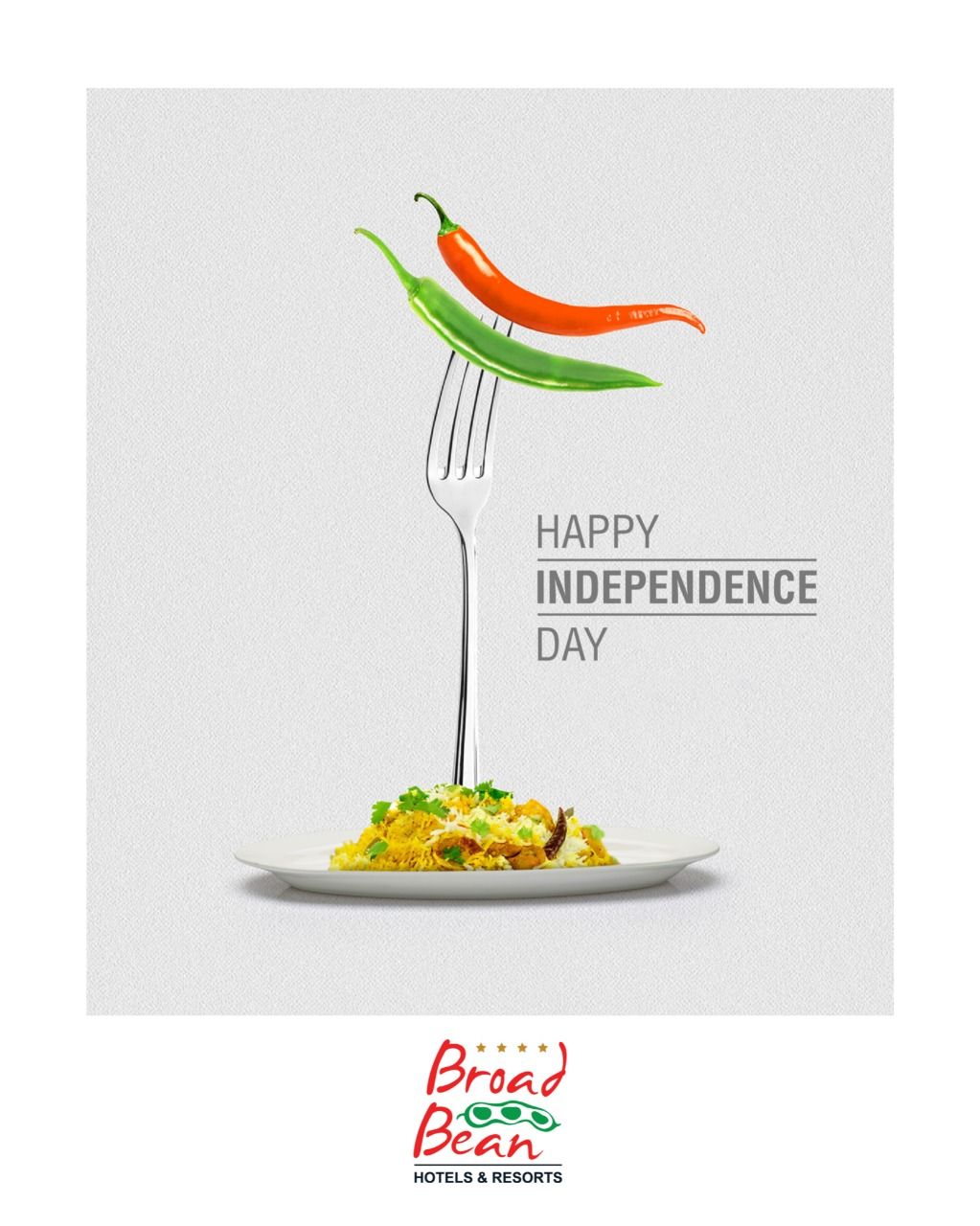 Fork with red and green chillies over a plate of pulao