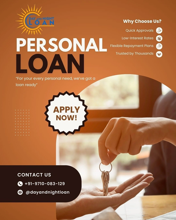 Personal & Business Loans creative ad: Keys and helping hand suggest loan access