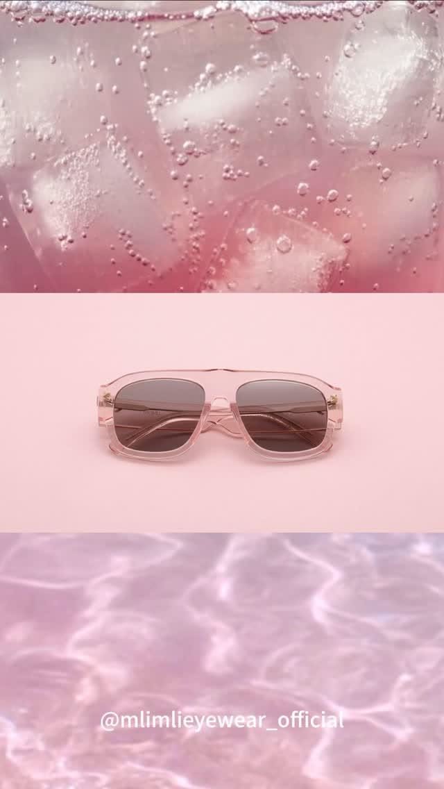 Story: Pink pool texture frames sunglasses