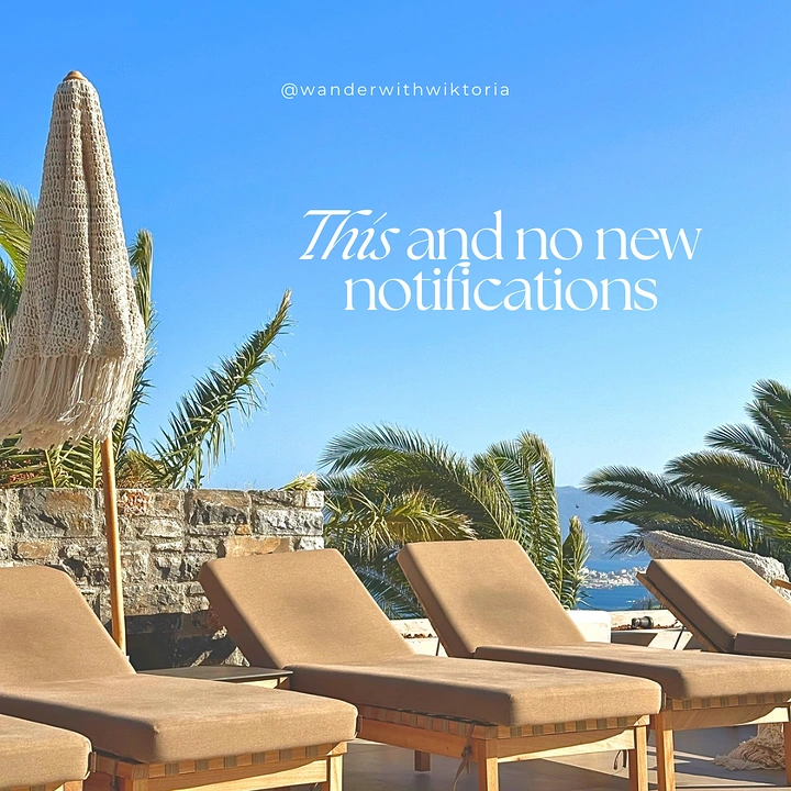 Vacation Rentals & Holiday Homes creative ad: No-notifications vacation promise