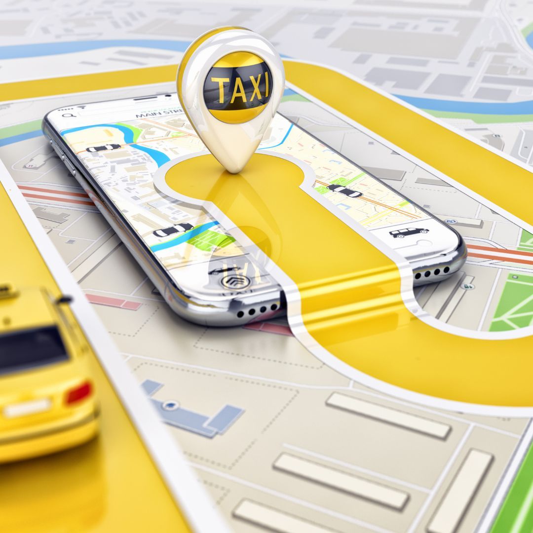 Instagram post: Taxi roof sign becomes map pin