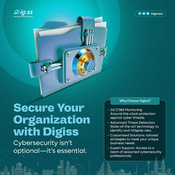 Cybersecurity Companies creative ad: Vault-folder metaphor communicates organizational security