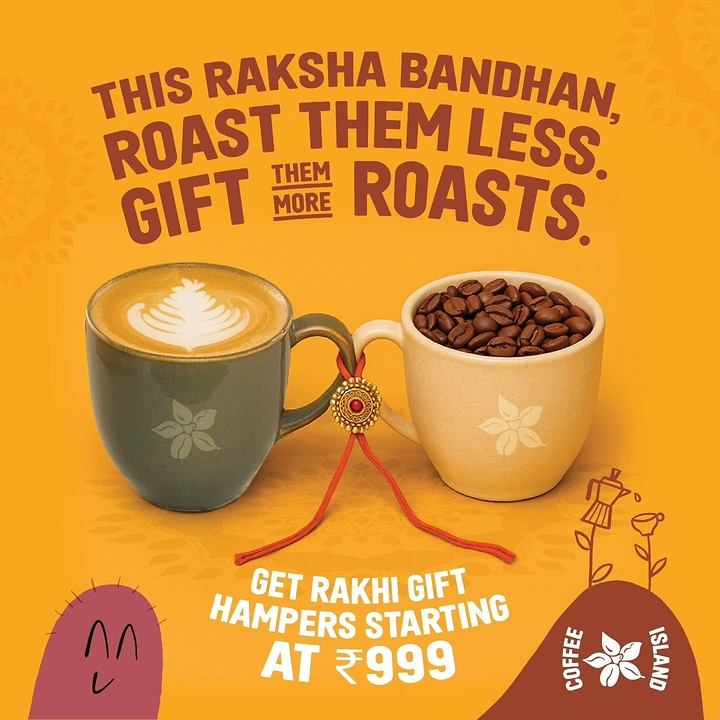 Raksha Bandhan creative ad: Witty copy: roast them less, gift roasts
