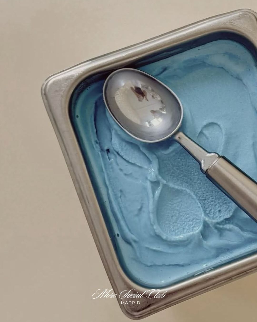 Carousel: Pale blue gelato surface with debossed logo, slide 4