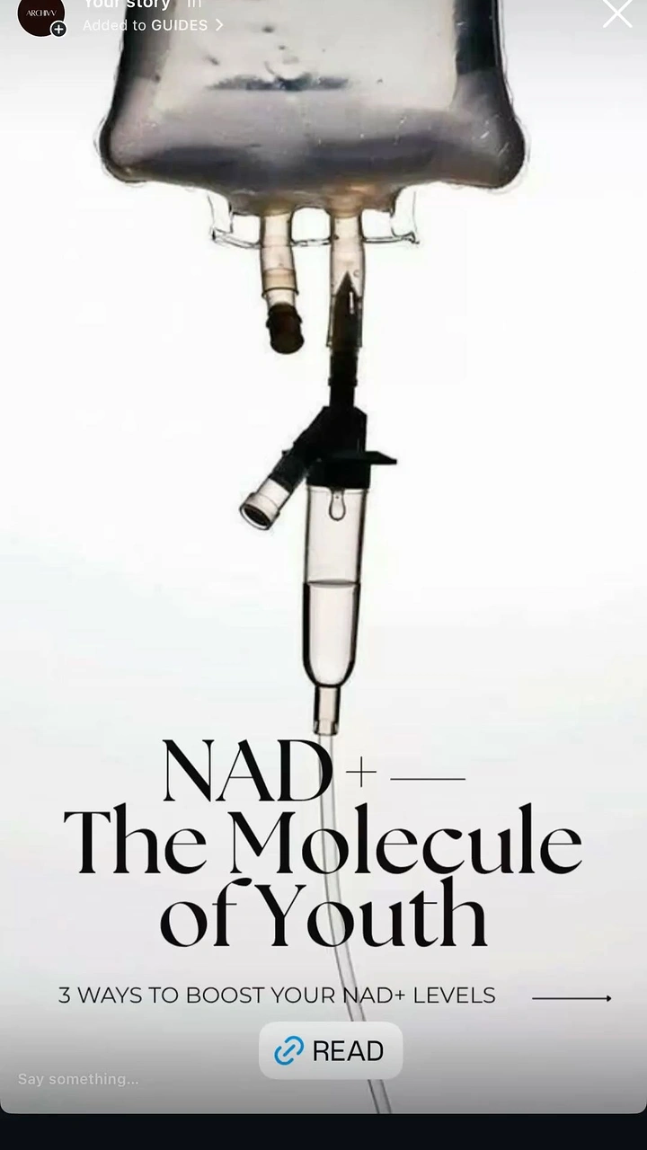 IV Therapy & Drip Bars creative ad: IV bag frames NAD youth molecule idea