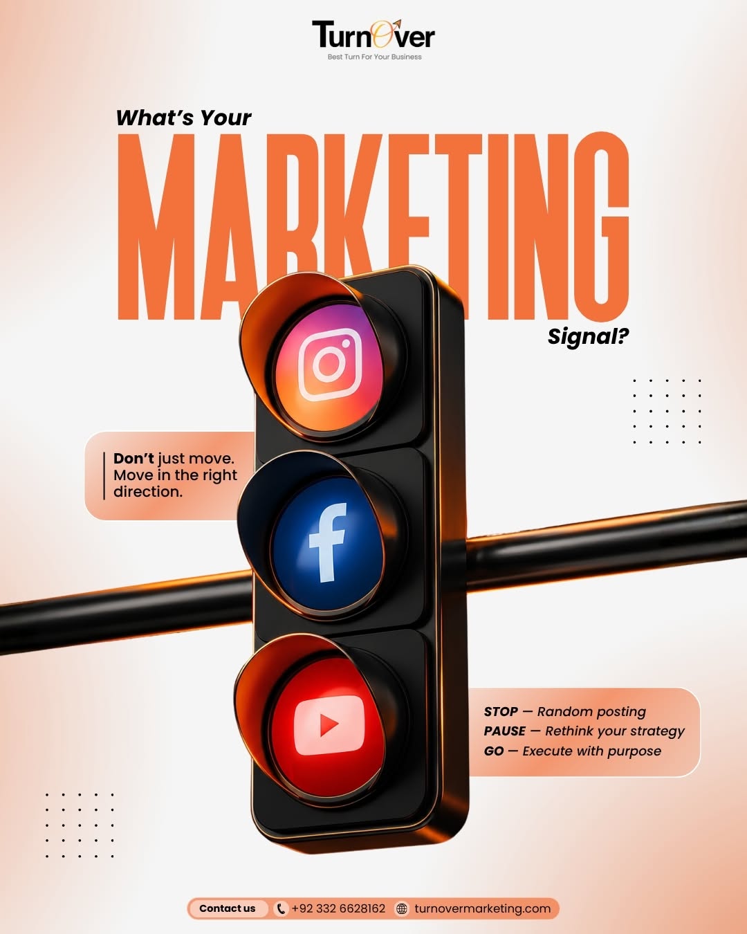 Social icons as marketing traffic light