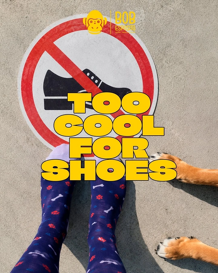 Socks Brands creative ad: Too-cool-for-shoes visual pun