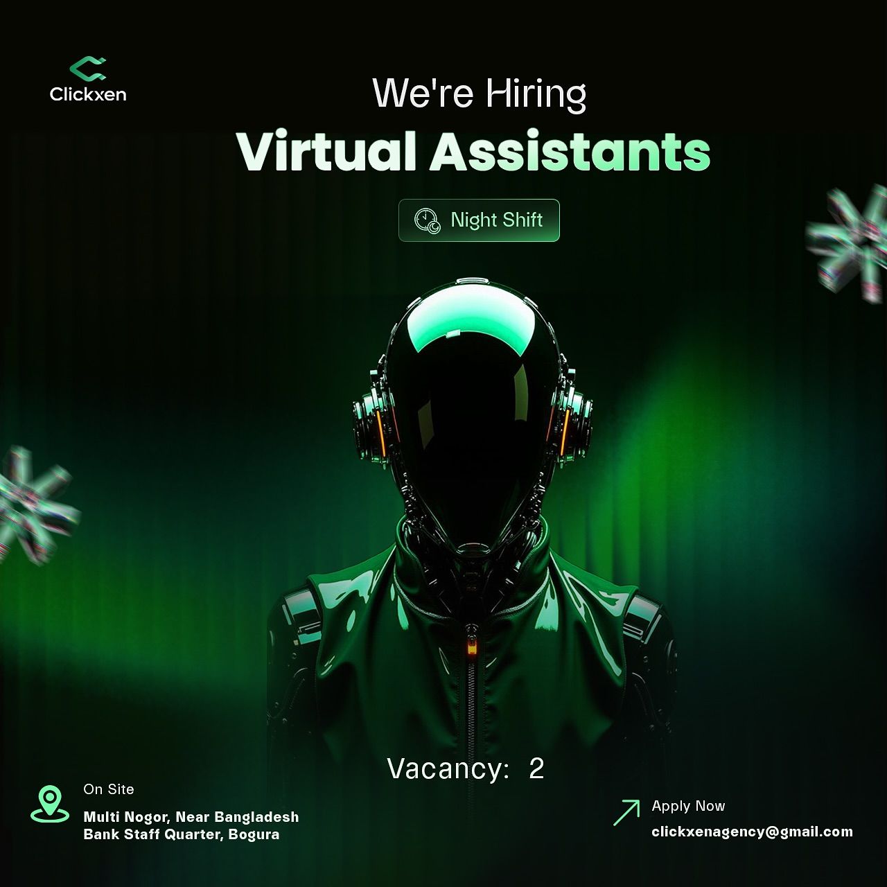 Instagram post: Robot visual makes virtual hiring memorable