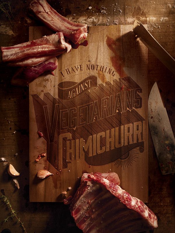 Instagram post: Witty anti-vegetarian copy with meat metaphor