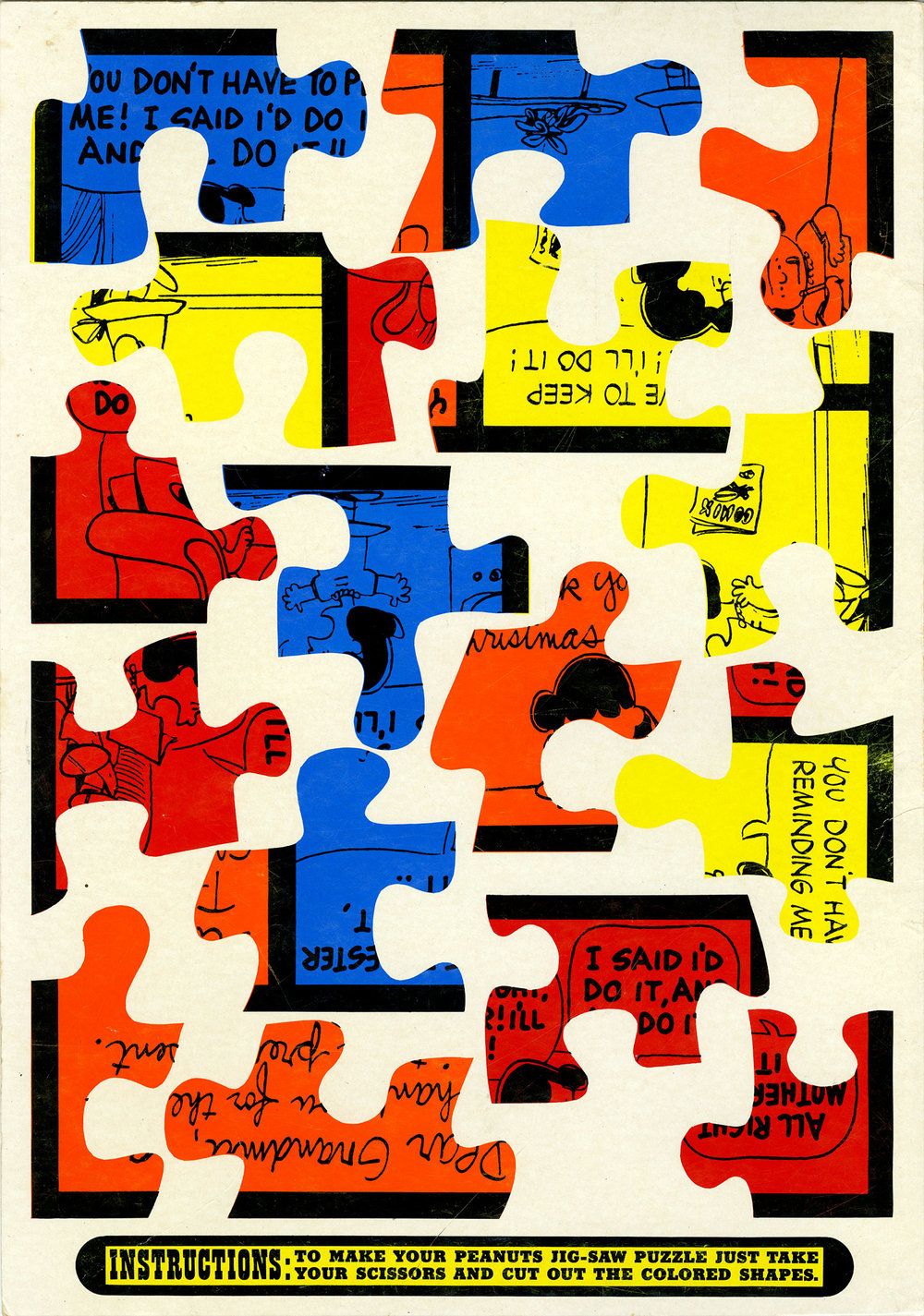 Story: Puzzle pieces carry playful campaign copy