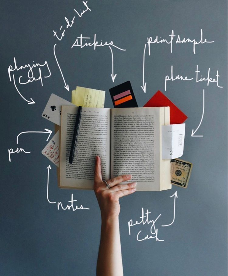 Hand-labelled odd bookmarks, witty annotation idea