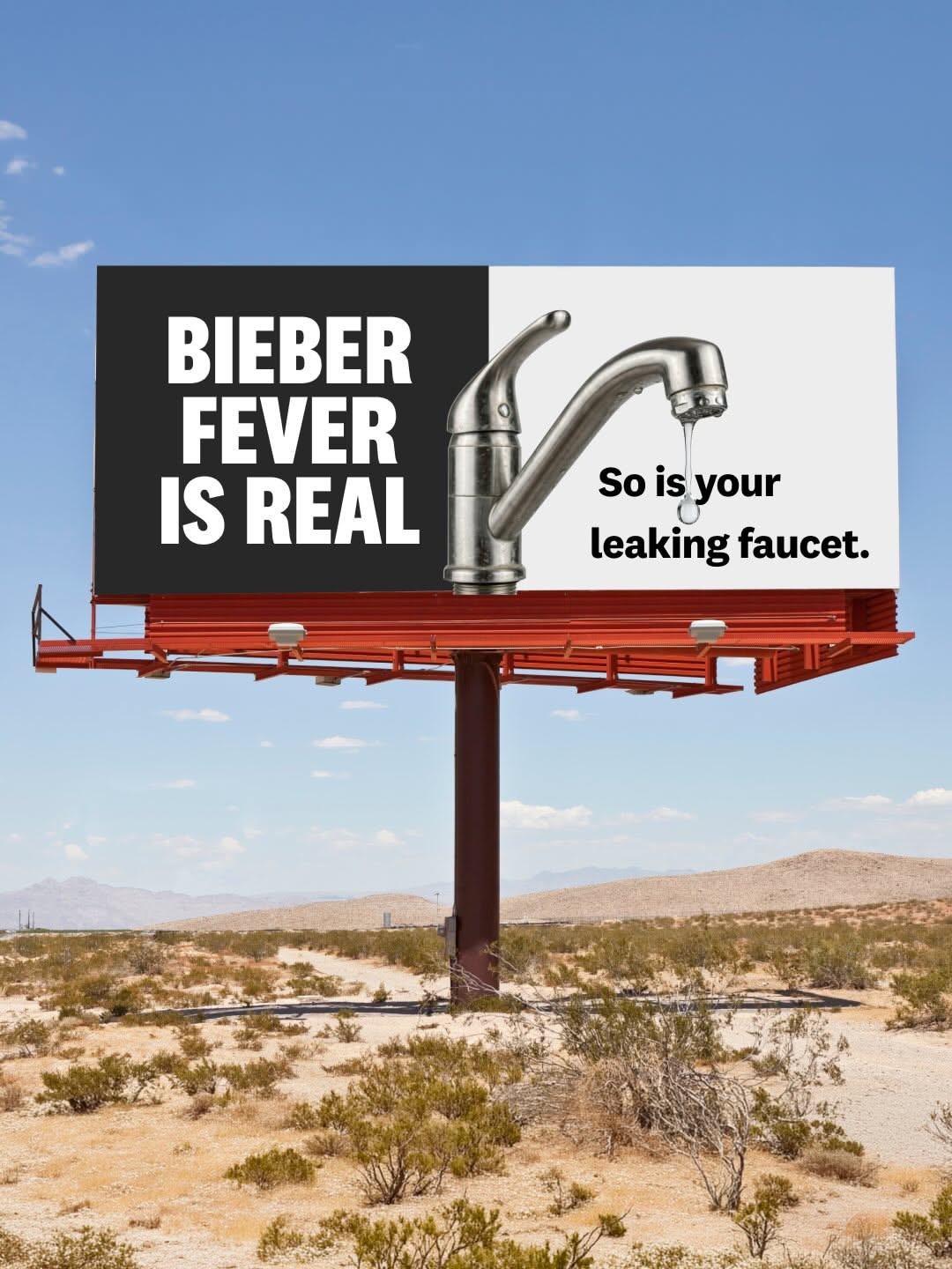 Carousel: Desert billboard with a manicured hand holding a hammer, slide 3
