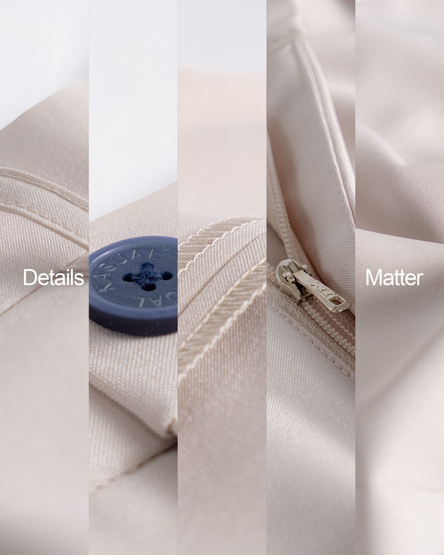 Instagram post: Fabric strips sliced into 'Details Matter'