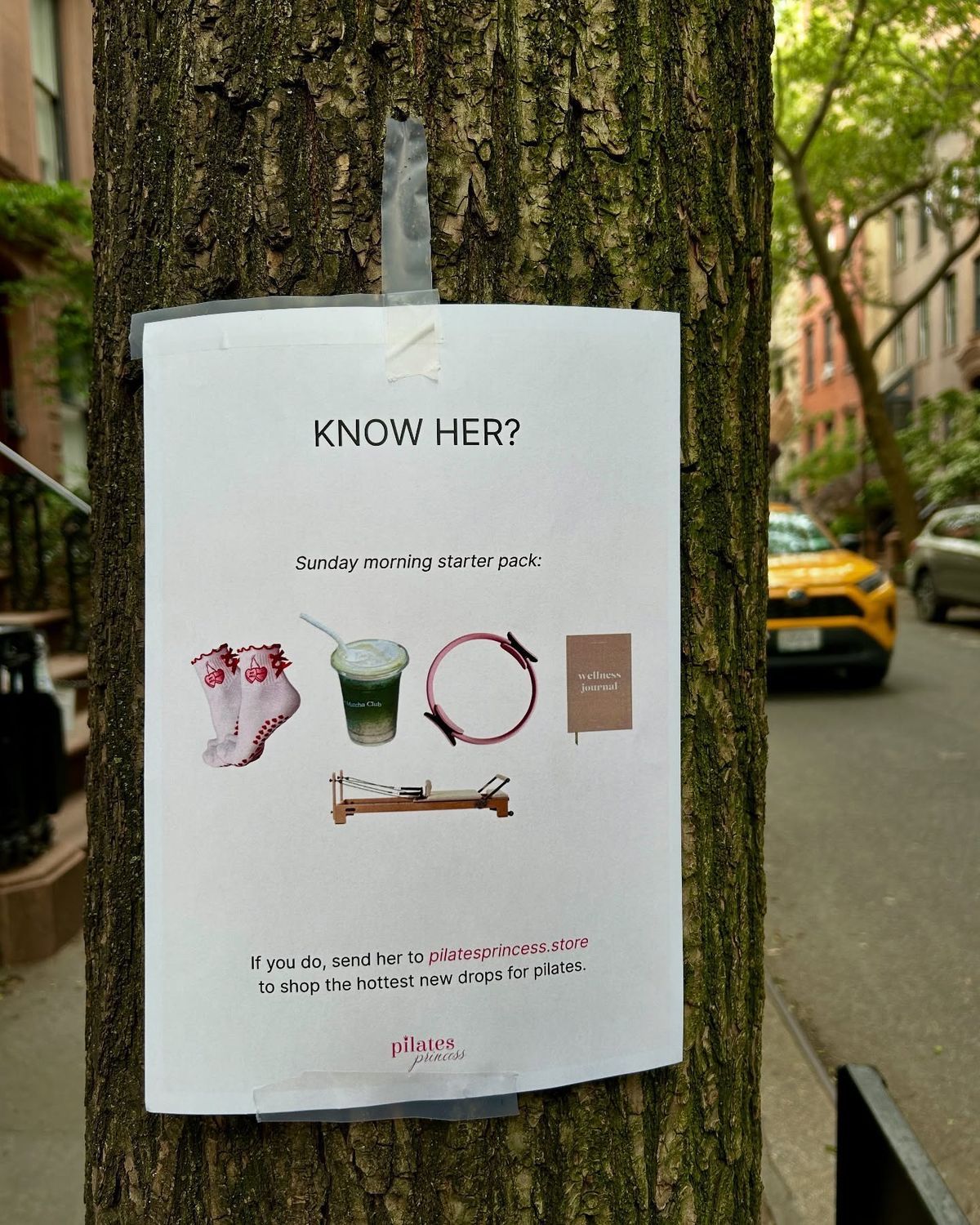 Instagram post: Starter-pack poster unexpectedly placed outdoors