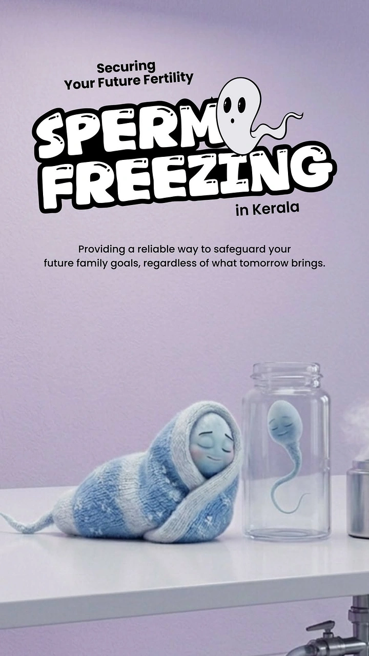 IVF & Fertility Clinics creative ad: Sperm wrapped in blanket, frozen metaphor