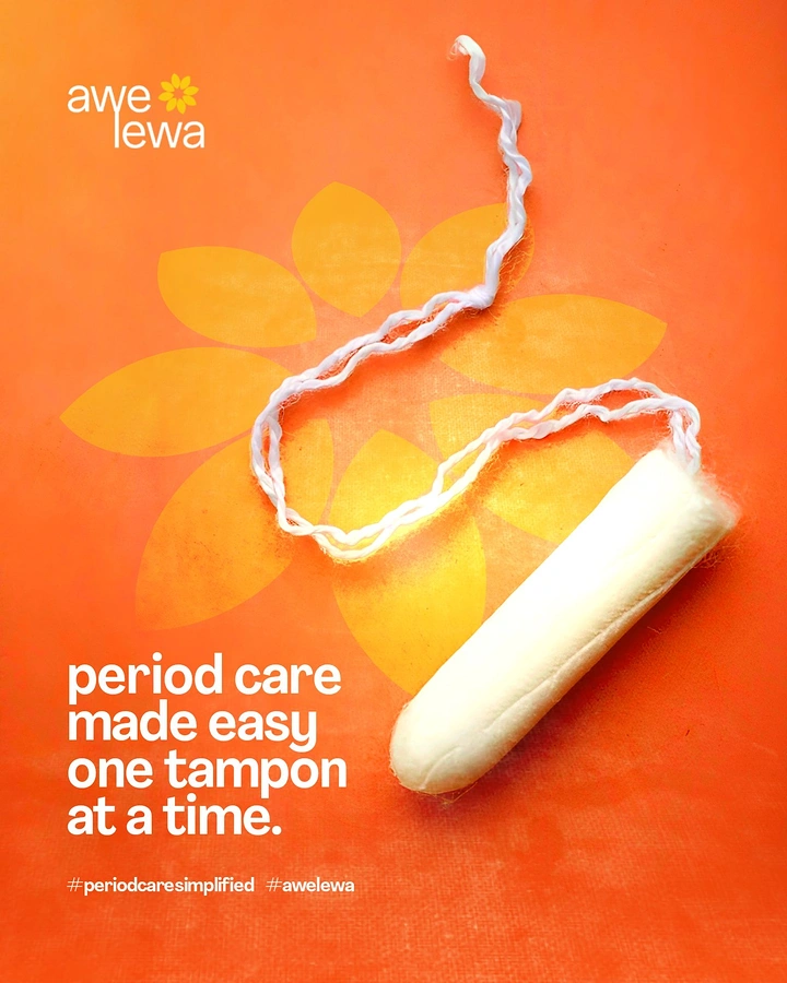 Period Care & Feminine Hygiene creative ad: Tampon becomes a bold floral centerpiece