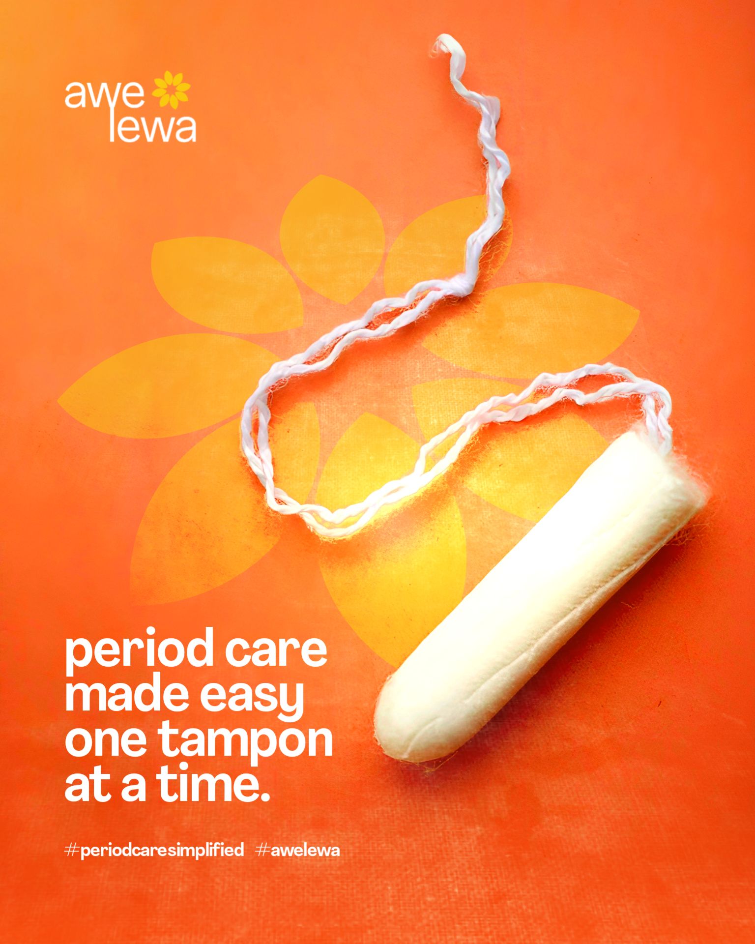 Instagram post: Tampon becomes a bold floral centerpiece