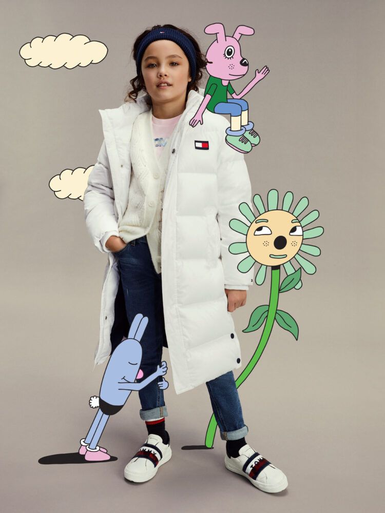 Instagram post: Photo mixed with cartoon character doodles