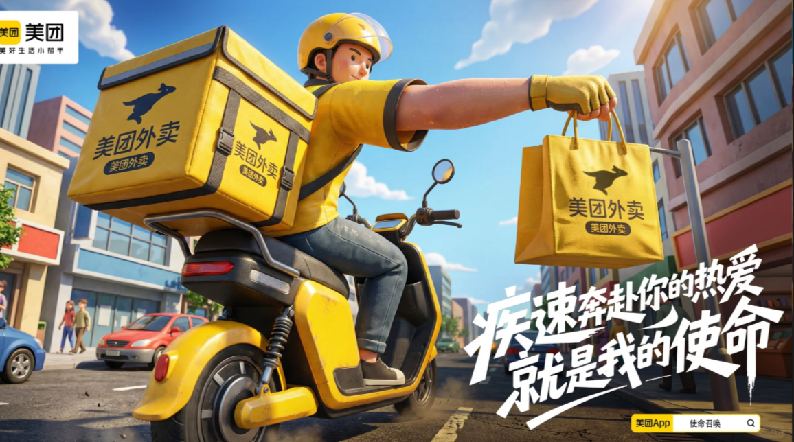 Banner: Dynamic illustrated courier campaign